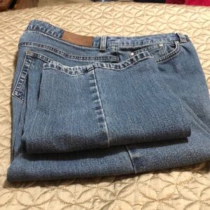 Used blue jeans